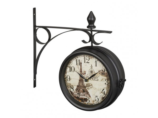 Staničné hodiny obojstranné Paris RD39584 čierna, 22cm Staničné hodiny obojstranné Paris RD39584 čierna, 22cm