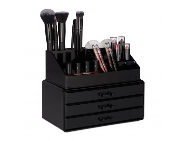 Organizér na make-up s 3 zásuvkami RD23137 čierna Organizér na make-up s 3 zásuvkami RD23137 čierna