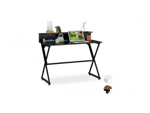Písací stolík s policou RD6055, čierny 110 cm