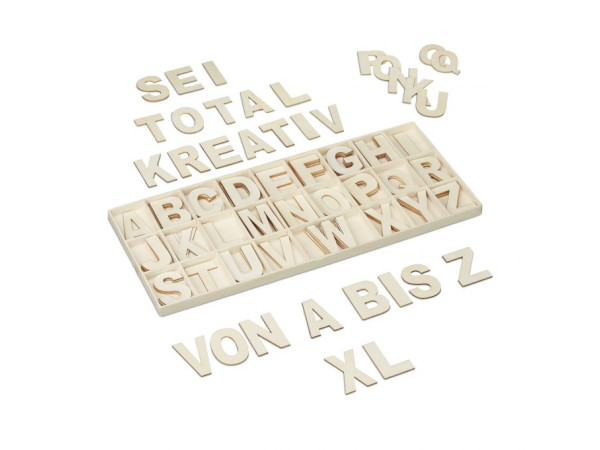 Sada drevených písmen XL 104 ks, RD28685 Sada drevených písmen XL 104 ks, RD28685