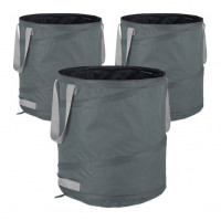 Sada 3 výsuvných vriec na listy 85L siva, RD40131 Sada 3 výsuvných vriec na listy 85L siva, RD40131