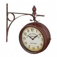 Staničné hodiny obojstranné RD39582 hneda, 22cm Staničné hodiny obojstranné RD39582 hneda, 22cm