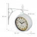 Staničné hodiny obojstranné RD39581 biela, 22cm