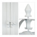 Staničné hodiny obojstranné RD39581 biela, 22cm