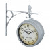 Staničné hodiny obojstranné RD39583 šedá, 22cm Staničné hodiny obojstranné RD39583 šedá, 22cm