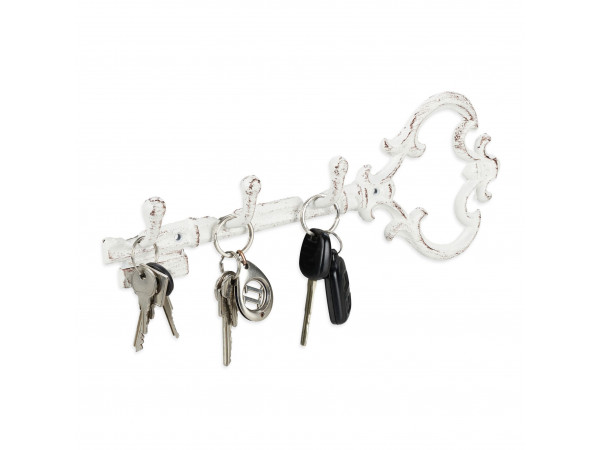 Vešiak na kľúče Antik, 3 háčiky, RD2085 biela 