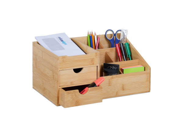 Organizér na stôl s 2 zásuvkami RD48905, bambus Organizér na stôl s 2 zásuvkami RD48905, bambus