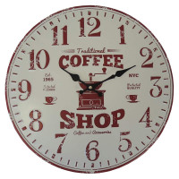 Nástenné hodiny kovové Vintage, Coffee shop, HM11MH, 40cm