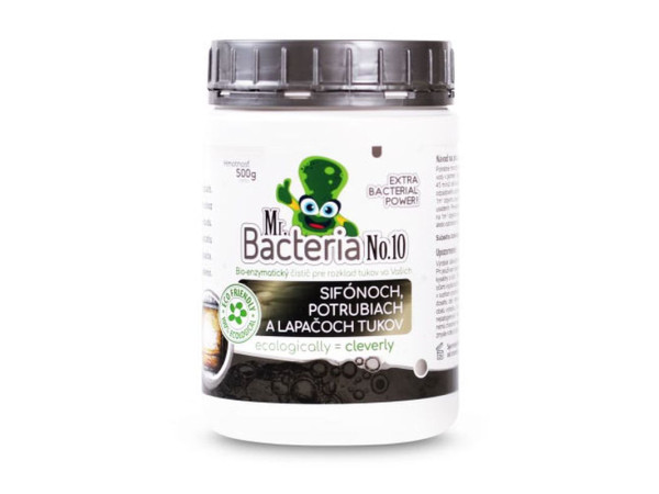 Aktivátor Mr.Bacteria No.10, pre rozklad tukov v sifonoch potrubiach a lapačov tukov, 500g Aktivátor Mr.Bacteria No.10, pre rozklad tukov v sifonoch potrubiach a lapačov tukov, 500g