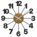 Drevené čierne hodiny Vlaha design VCT1071, 42 cm