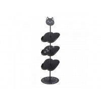 Stojan na detské topánky Yamazaki Cat 7964, na 4 páry, š.18 cm, kov/plast, čierny