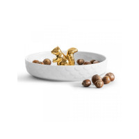Porcelánová miska s veveričkou Sagaform Squirrel 5017722, biela 