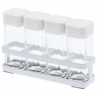 Stojan so 4 koreničkami YAMAZAKI Tower Spice Rack 4, biela