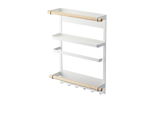 Veľký magnetický držiak Yamazaki Tosca Magnetic Side Rack, široký / biely Veľký magnetický držiak Yamazaki Tosca Magnetic Side Rack, široký / biely