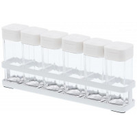 Stojan so 6 koreničkami YAMAZAKI Tower Spice Rack 6, biela