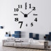 3D Nalepovacie hodiny DIY Clock Twelve Time, čierne 90-130cm
