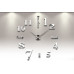 3D Nalepovacie hodiny DIY Clock Twelve Time, strieborná 90-130cm