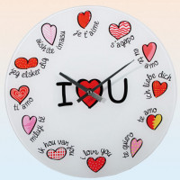 Nástenné hodiny I Love you, 30cm Nástenné hodiny I Love you, 30cm