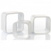 Deco Cubes - Súprava 3 políc, bielostrieborná