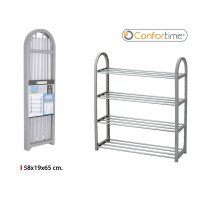 Kovový botník 4 poschodia Confortime 3980, 58 cm