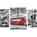 3-dielný obraz s hodinami, LONDON BUS, 95x60cm 3-dielný obraz s hodinami, LONDON BUS, 95x60cm
