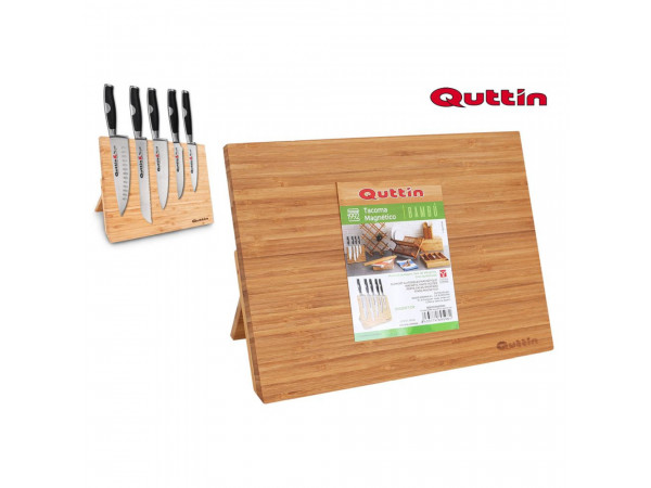 Bambusový stojan na nože Quttin 9598, magnetický Bambusový stojan na nože Quttin 9598, magnetický