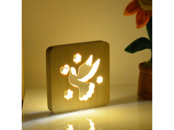 Drevená lampa AmbiWood 32654, holub Drevená lampa AmbiWood 32654, holub