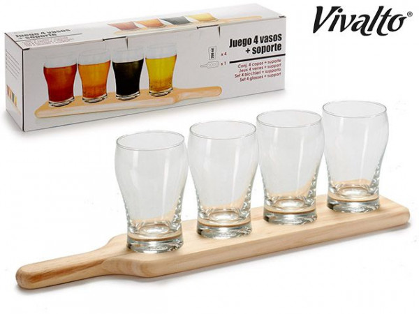 Drevený stojan s pohármi Vivalto 2134, 270 ml Drevený stojan s pohármi Vivalto 2134, 270 ml