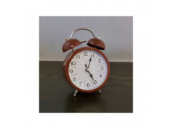 Hnedý retro budík EuB SM-611, 9 cm Hnedý retro budík EuB SM-611, 9 cm