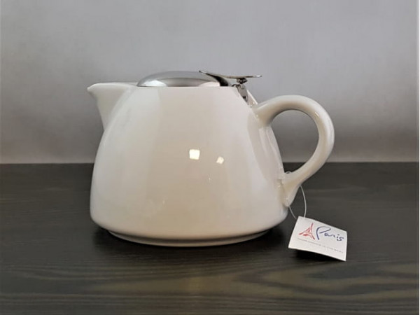 Keramický mini čajník s filtrom Eub 650 ml, biely