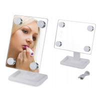 Make up zrkadlo s LED svetlami VG5787, biele