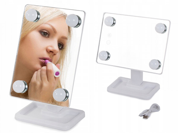 Make up zrkadlo s LED svetlami VG5787, biele Make up zrkadlo s LED svetlami VG5787, biele