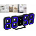 Modré LED hodiny s budíkom VG 458N, 23 cm Modré LED hodiny s budíkom VG 458N, 23 cm