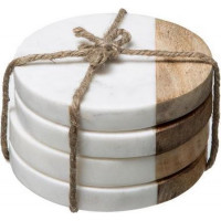 Mramorové podtácky pod poháre Secret de Gourmet 701A, biele Mramorové podtácky pod poháre Secret de Gourmet 701A, biele