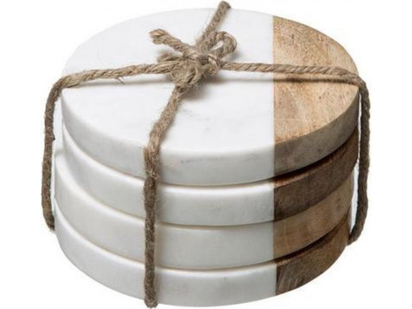 Mramorové podtácky pod poháre Secret de Gourmet 701A, biele Mramorové podtácky pod poháre Secret de Gourmet 701A, biele