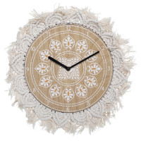 Nástenné Boho hodiny s tkaným rámom Atmosphera 9400, 38 cm Nástenné Boho hodiny s tkaným rámom Atmosphera 9400, 38 cm