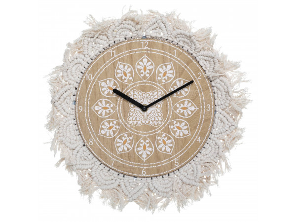 Nástenné Boho hodiny s tkaným rámom Atmosphera 9400, 38 cm Nástenné Boho hodiny s tkaným rámom Atmosphera 9400, 38 cm