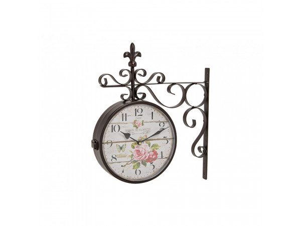 Nástenné hodiny obojstranné Maison de Florette, wur9634, 24cm