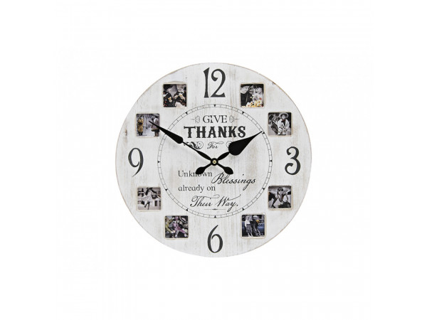 Nástenné hodiny Vintage Thanks, Wur0240, 40cm Nástenné hodiny Vintage Thanks, Wur0240, 40cm