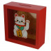 Pokladnička mačka šťastia Maneki Neko MB258, červená Pokladnička mačka šťastia Maneki Neko MB258, červená