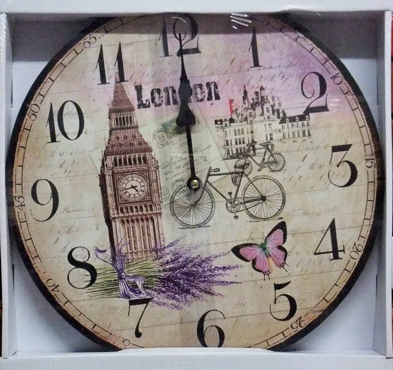 Nástenné hodiny Vintage London, 34cm 